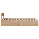 vidaXL Cadre de lit sans matelas 75x190 cm bois de pin massif