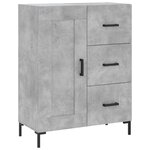 vidaXL Buffet haut Gris béton 69 5x34x180 cm Bois d'ingénierie