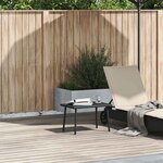 VidaXL Table basse de jardin rectangulaire noir 60x40x37 cm rotin