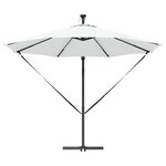 vidaXL Parasol banane à mât déporté Couleur sable 294 x 294 x 248 cm