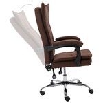 vidaXL Chaise de bureau Marron Tissu