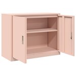 vidaXL Armoire de rangement Rose 90 x 40 x 70 cm Acier