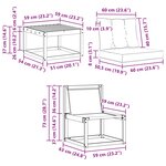 vidaXL Ensemble de canapés d'extérieur 7 pc Naturel et Beige