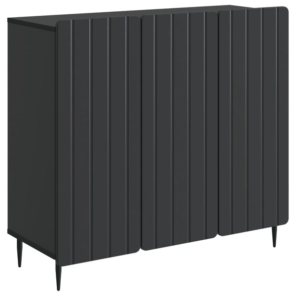 vidaXL Buffet Noir 89 x 34 5 x 82 cm Bois d'ingénierie