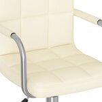 vidaXL Chaise pivotante de salle à manger Crème Tissu