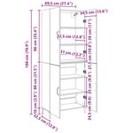 vidaXL Haut Armoire 2 Pièces Chêne artisanal Bois d'ingénierie