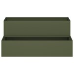 vidaXL Cache-pot de jardin Vert olive 100 x 60 x 45 cm Acier