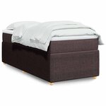 vidaXL Sommier à lattes de lit avec matelas Marron foncé 80x200 cm