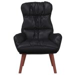 Chaise relaxante vidaXL Noir en faux cuir