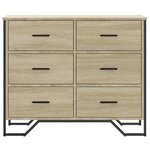 vidaXL Commode chêne sonoma 91x35 5x74 5 cm bois d'ingénierie
