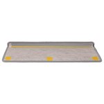 vidaXL Tapis d'escalier autocollants 30 Pièces 65x21x4 cm argenté