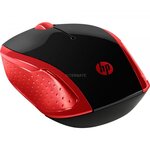 Souris sans fil hp 200 (noir/rouge)