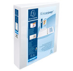 Classeur PP personnalisable Kreacover - 4 anneaux en D 50mm - A4 maxi, blanc EXACOMPTA