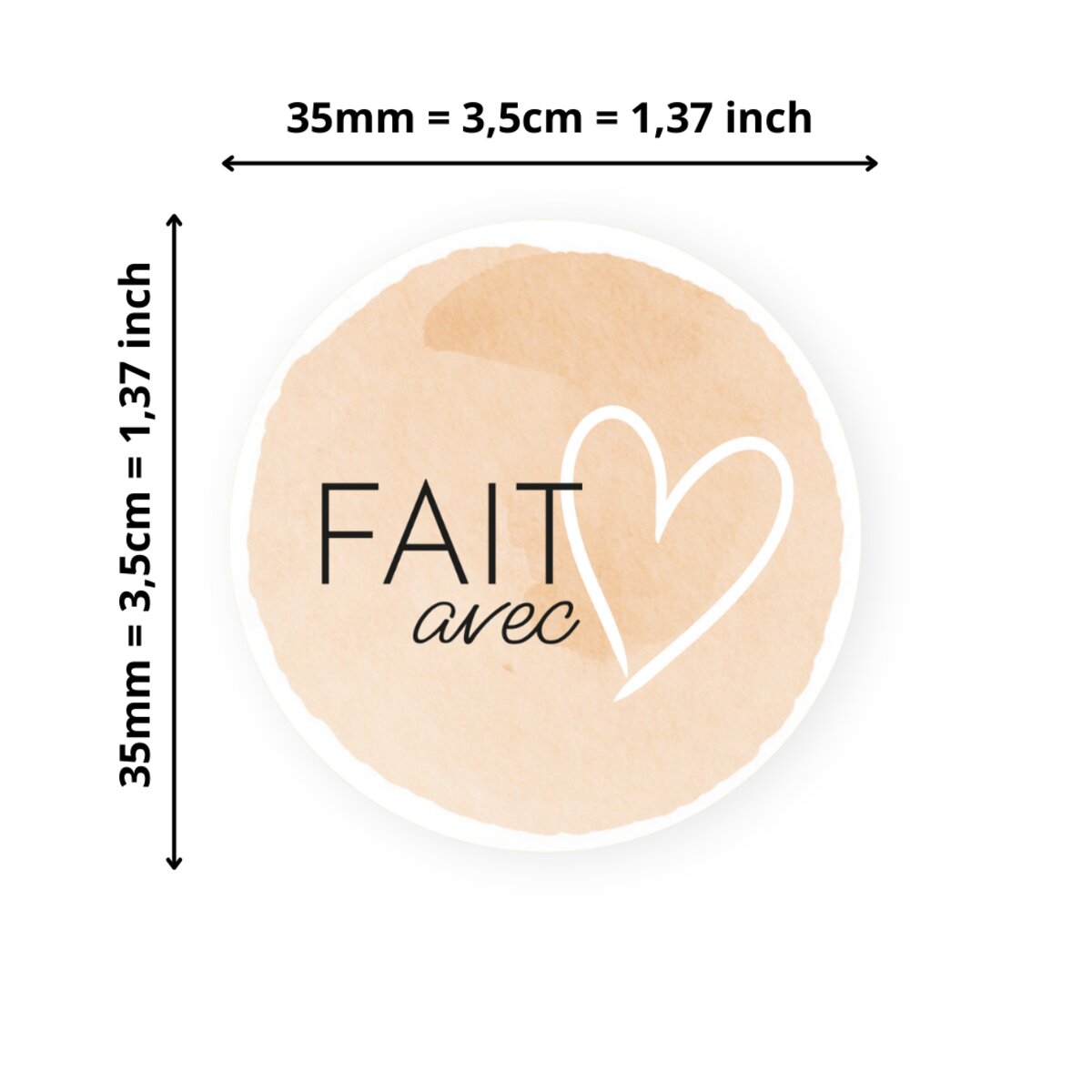 Étiquettes "Produit Local" Autocollantes - Rouleau De 500 Stickers Ronds 35 Mm - Papier Vert Et Blanc - Pour Artisans, Producteurs - 4