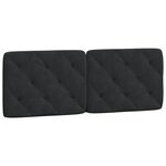 vidaXL Lit avec matelas noir 140x190 cm velours