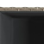 vidaXL Jardinière gris 40x40x80 cm résine tressée