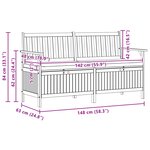 vidaXL Banc de rangement 2 -Seater 148 x 63 x 84 cm Acacia massif