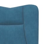 vidaXL Fauteuil relaxant Bleu 63 x 67 x 94 cm Velours