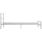 vidaXL Cadre de lit sans matelas blanc métal 90x200 cm