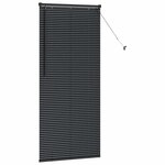 vidaXL Store de Fenêtre avec des rideaux Autre Noir 80 x 130 cm Aluminium