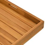 vidaXL Plateau de service 60x60 cm Bois de teck massif