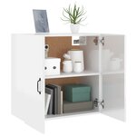 vidaXL Armoire murale Blanc brillant 60x31x60 cm Bois d'ingénierie