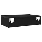 vidaXL Meuble TV avec éclairage LED Chêne noir 60 x 35 x 15 5 cm