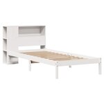 vidaXL Lit bibliothèque sans matelas blanc 100x200 cm bois pin massif