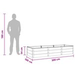 vidaXL Jardinière surélevée Marron 300 x 100 x 54 cm