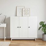 vidaXL Buffet Blanc 89 x 34 5 x 80 cm Bois d'ingénierie