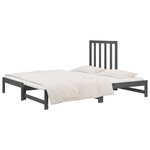 vidaXL Lit coulissant sans matelas gris 2x(90x200) cm