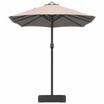 vidaXL Parasol de jardin Taupe 385 x 209 x 244 cm tissu