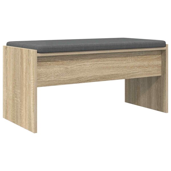 vidaXL Banc d'entrée avec coussin Chêne Sonoma 83 x 38 x 40 cm