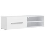 vidaXL Meubles TV 5 Pièces avec lumière LED blanc mat bois d'ingénierie