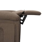 vidaXL Fauteuil inclinable Taupe Tissu