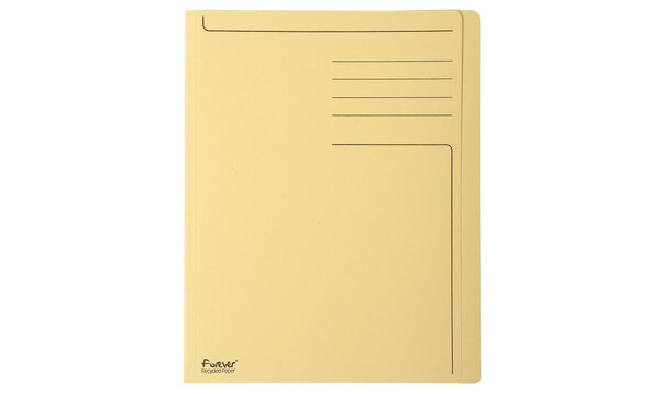 Pack 100 Chemises à bord décalé Forever® 280g Imprimée - 24x32cm - Jaune Bulle EXACOMPTA