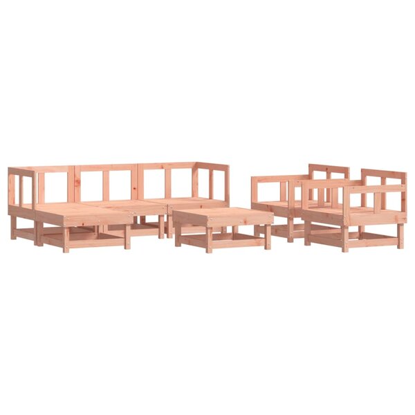 vidaXL Salon de jardin 7 Pièces bois massif douglas