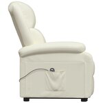 vidaXL Fauteuil Crème Similicuir