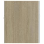 vidaXL Armoire d'évier et lavabo intégré Blanc et chêne sonoma
