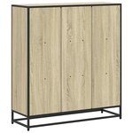 vidaXL Bibliothèque chêne sonoma 97 5x33x107 5cm bois ingénierie métal