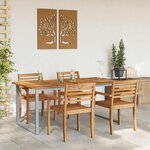 vidaXL Table de Jardin Gris 180 x 90 x 75 cm Bois d'Acacia Massif