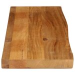 vidaXL Dessus de table à bord vivant 120x30x2 5cm bois massif manguier