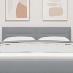 vidaXL Cabeza de cama LED Design Lignes Gris clair 72 cm Tissu