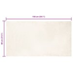 vidaXL Tapis en Fourrure Synthétique de Lapin Blanc 80 x 150 cm