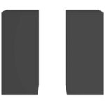 vidaXL Support de Plante 2 Pièces Noir 24 x 24 x 55 cm Acier