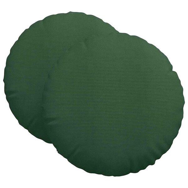 vidaXL Coussins de siège 2 Pièces Vert foncé Ø 60 cm