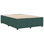 vidaXL Cadre de lit sans matelas vert foncé 140x190 cm velours