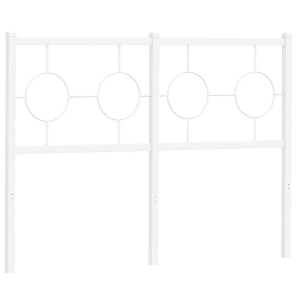 vidaXL Tête de lit de remplacement métal blanc 120 cm
