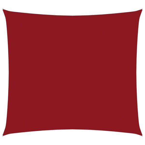 vidaXL Voile de parasol Tissu Oxford carré 7x7 m Rouge