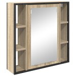 vidaXL Ensemble de mobilier de salle de bain 4 Pièces Chêne sonoma